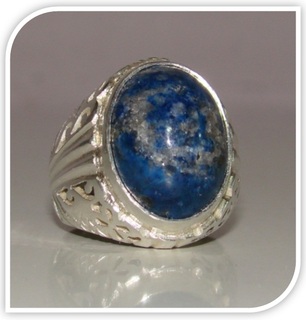 Cincin Saphire Biru, Jarum Emas dan Lapis lazuli  Koleksi 